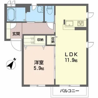 エストラーダII【1階】の間取り
