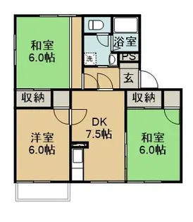 カーサルピナスB棟【2階】の間取り