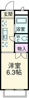 コーポつくし【1階】の間取り
