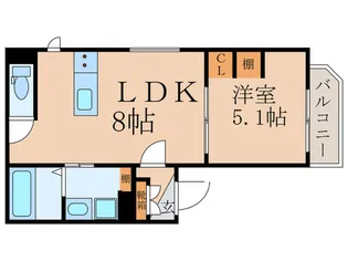 casa white edge【1階】の間取り