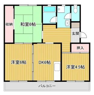 ◆芳川マンション【2階】の間取り