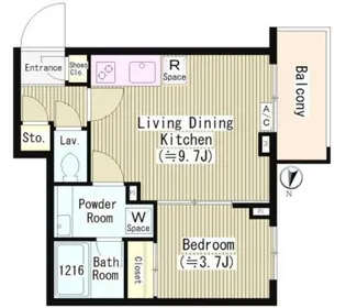 ファレール笹塚【2階】の間取り