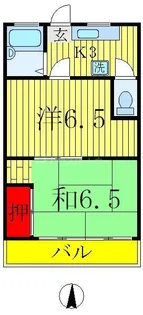 ホークハイツ【2階】の間取り