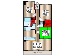 レーベンハイム蕨クラファス【2階】の間取り