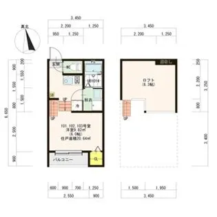 ハーモニーテラスS【2階】の間取り