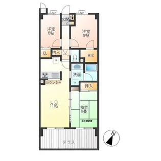 ライオンズガーデン戸田公園【1階】の間取り