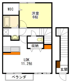クイーンズタウン元町III【2階】の間取り