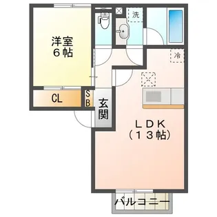 パルミエ III【1階】の間取り