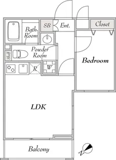ミリアレジデンス桜新町【3階】の間取り