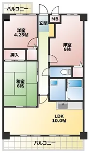 片岡マンションFOUR【5階】の間取り