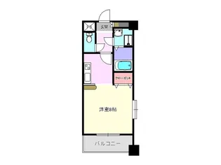 サニープレイス銀杏【6階】の間取り