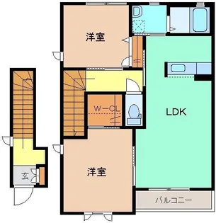 アンソレイユ(ShaMaison)A【2階】の間取り