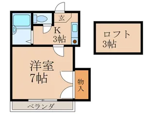 レオパレス熊西【1階】の間取り