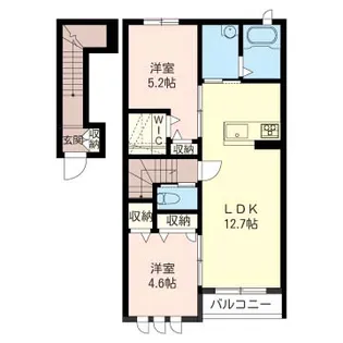 カサ フォルトゥーナ【2階】の間取り