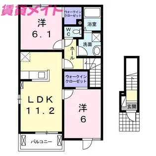 シーサイドヒルA棟【2階】の間取り