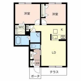 グランメール小坂A【1階】の間取り