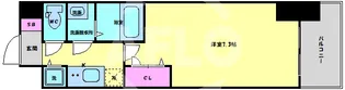 プランドール北浜【14階】の間取り