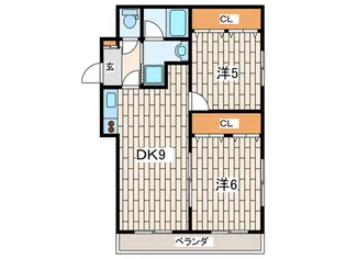 シティパレス横浜阪東橋【4階】の間取り