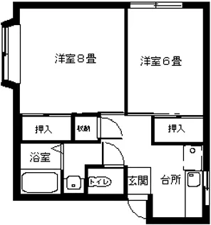 コーポサンルート【2階】の間取り