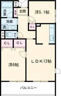 ル・パティオ瀬田【1階】の間取り