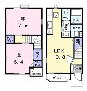 カーサエテルノI【1階】の間取り