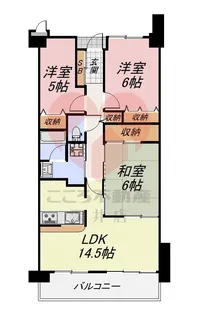 東急ドエル・アルス泉北深井【4階】の間取り