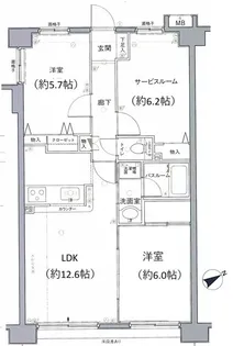 クリオ川崎参番館【4階】の間取り