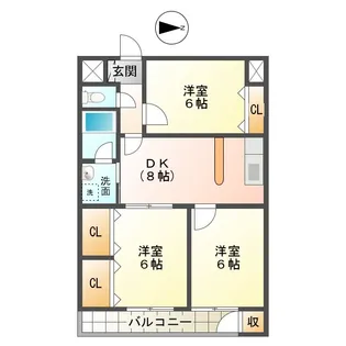 アン・ファブール(En Faveur)【2階】の間取り