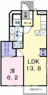 フォンテーヌA【1階】の間取り