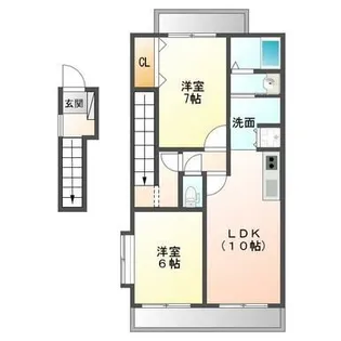 クローバーハウス【2階】の間取り