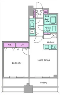 レジディア西麻布【5階】の間取り