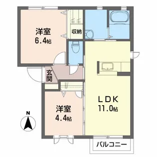 プロヴァンス・H【2階】の間取り