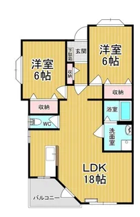 ベイリーフB【2階】の間取り