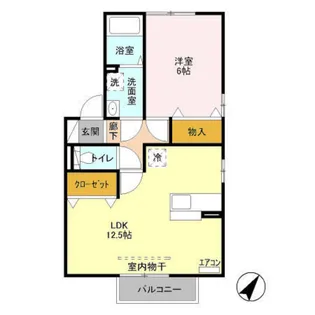 ロイヤルガーデン岡之郷【2階】の間取り