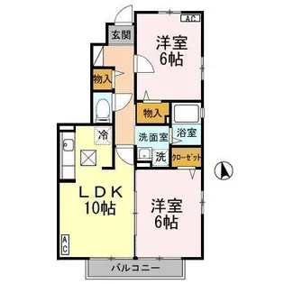 メゾン・ボヌール【1階】の間取り
