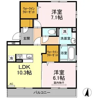 ソラーナ【2階】の間取り