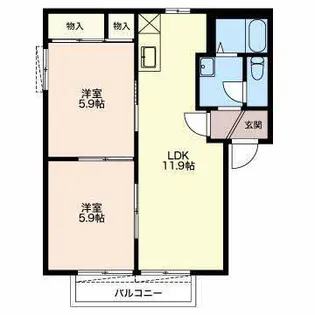 グランシャリオC【2階】の間取り