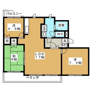 カサフィーナAII【3階】の間取り