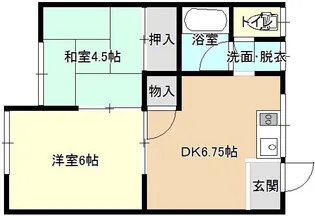 メゾン大湊B棟【2階】の間取り