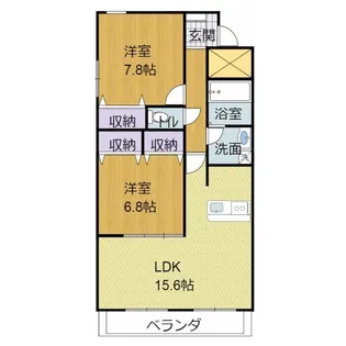 ルネス恵み野【1階】の間取り