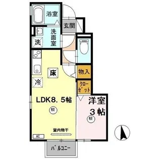 グラディス【1階】の間取り