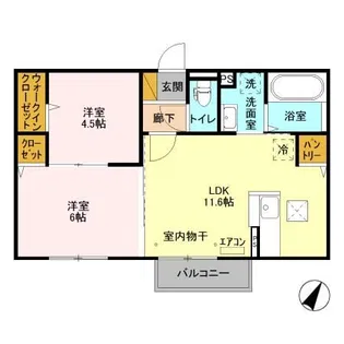 ヴァイスハウス【1階】の間取り