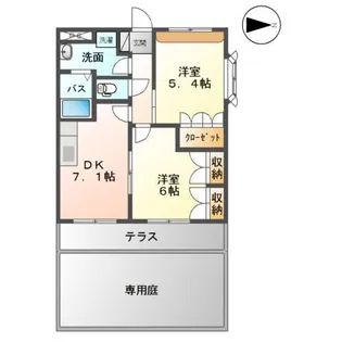 グランディール・シバオ【1階】の間取り