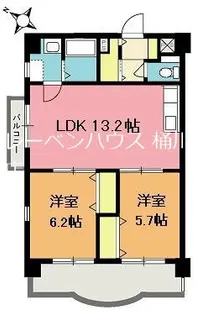 陽光マンション【2階】の間取り
