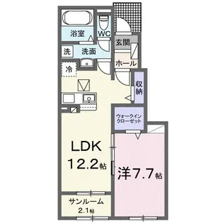 ワン・ユー【1階】の間取り