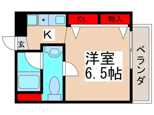 K.M BLDG【6階】の間取り