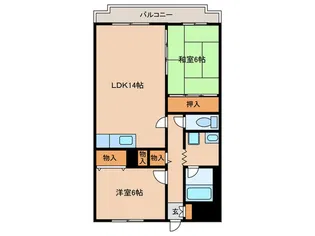 グリーン茨木【2階】の間取り