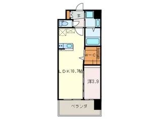 ギャラクシー空港東【8階】の間取り