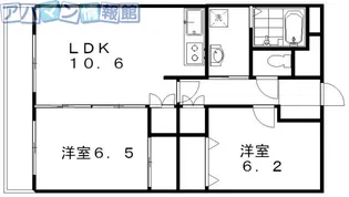 アニヴェルセル向陽【1階】の間取り