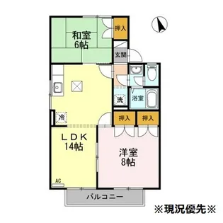 パウゼ・ドゥ・アピス B【1階】の間取り